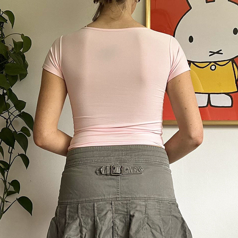 Damen luftiges Trägershirt mit elegantem Cut-out-Design und floralem Druck Echo Archiv