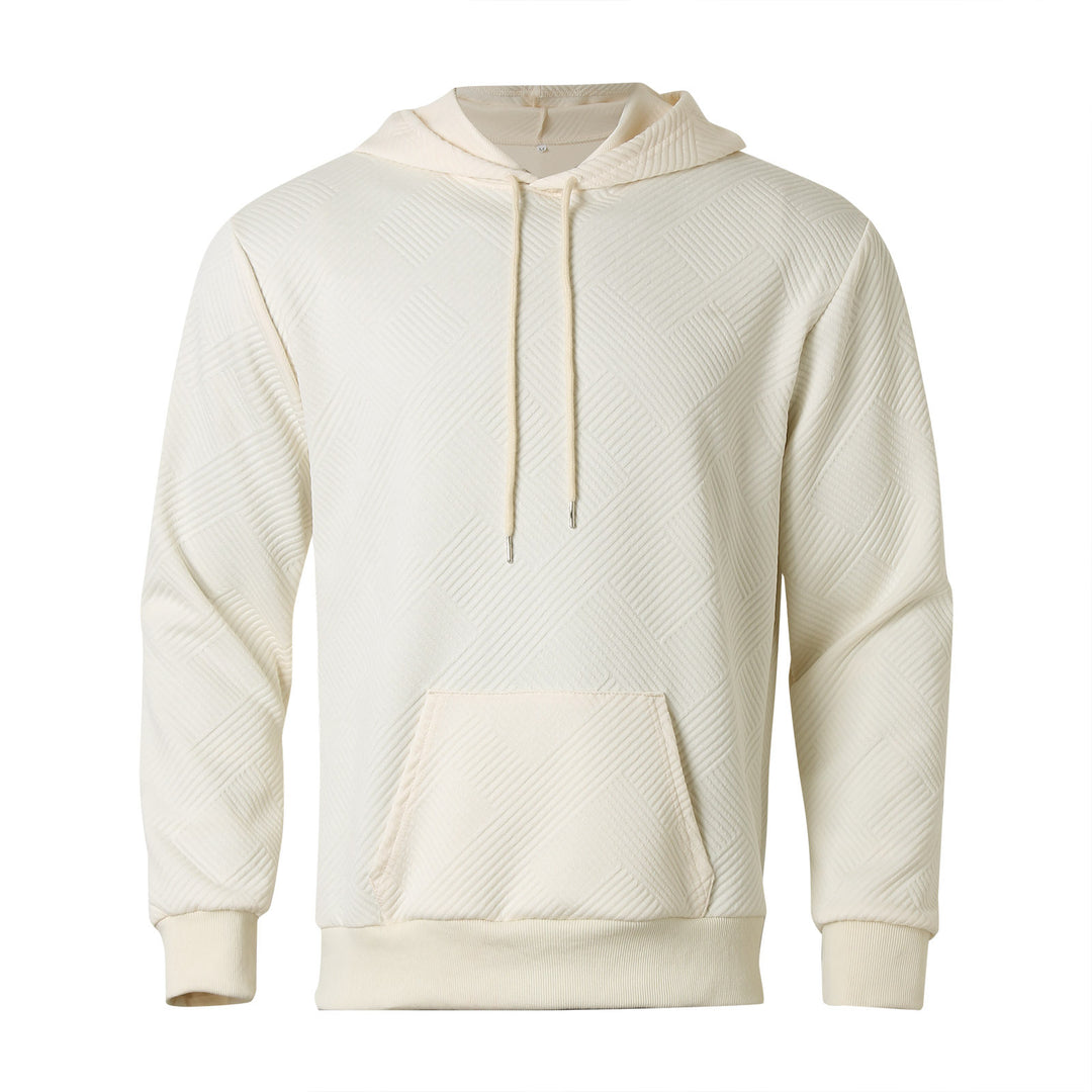 Herren Kapuzenpullover mit strukturiertem Design und praktischer Kängurutasche Echoarchiv