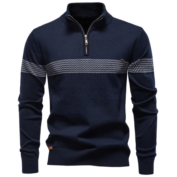 Herren Pullover mit Stehkragen und Reißverschluss Echoarchiv