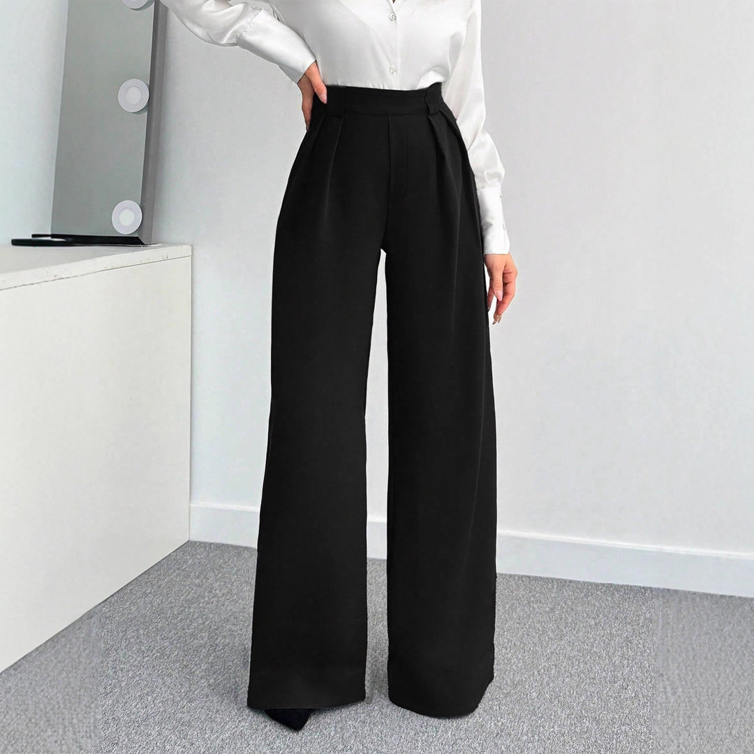 Damen Hochtaillierte Weitbein-Hose mit Gürtel Echo Archiv