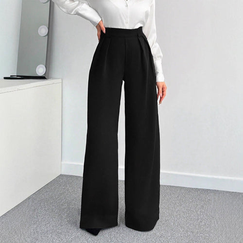 Damen Hochtaillierte Weitbein-Hose mit Gürtel Echo Archiv