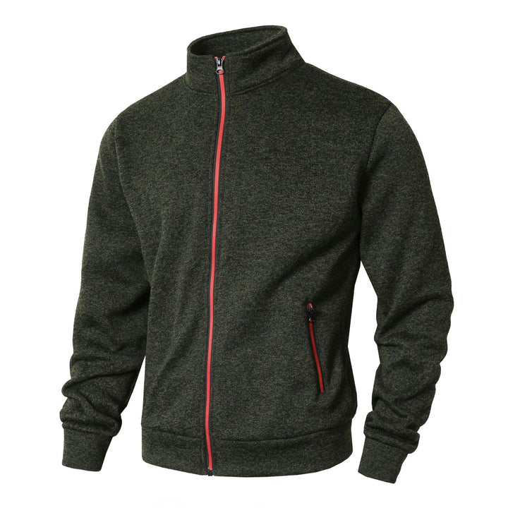 Herren Sportliche Fleecejacke mit modernen Reißverschlusstaschen Echoarchiv