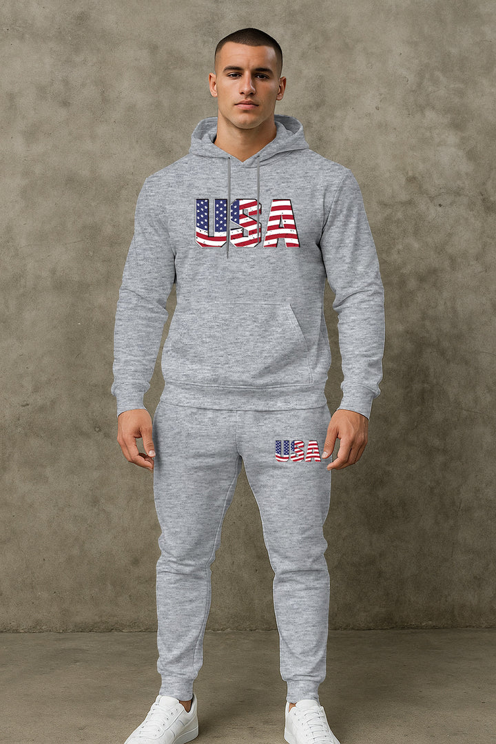 Herren Trendiger Hoodie- und Jogginghose Set Echoarchiv
