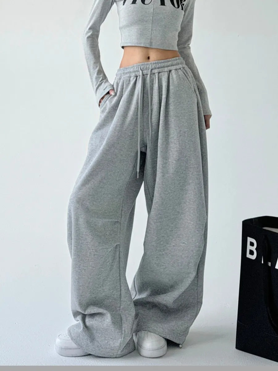 Damen nan extraweite High‑Waist-Loungehose mit elastischem Kordelbund, Kordelzug und praktischen Seitentaschen Echo Archiv