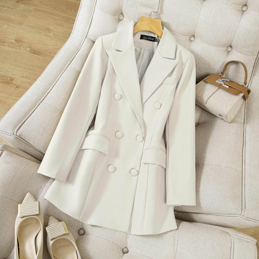 Damen Elegante und stilvolle Doppelreiher Blazer Echo Archiv