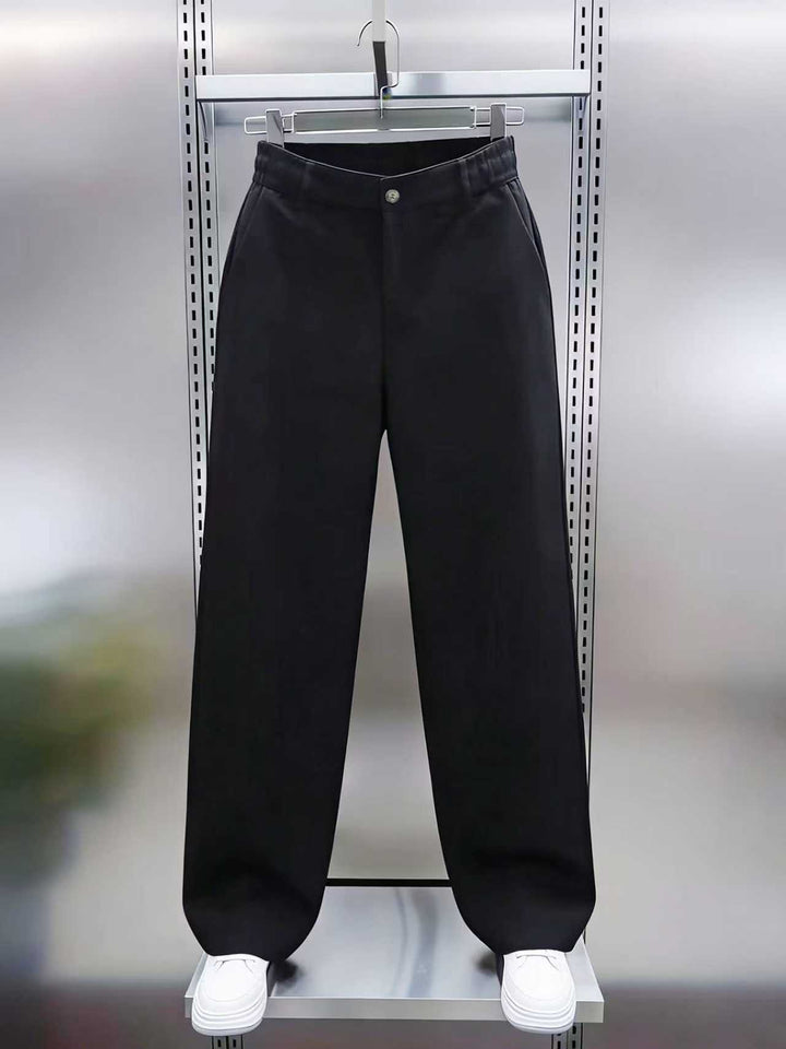 Herren Weite Twillhose mit hohem Bund, elastischem Rückenbund und geradem Bein Echo Archiv