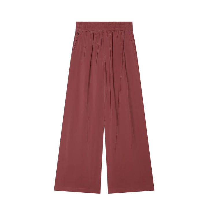 Damen Weite Leinenmisch-Hose mit hohem Elastikbund und Seitentaschen Echo Archiv