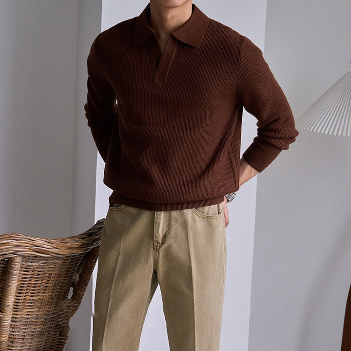 Herren Modischer Polo Pullover Echoarchiv