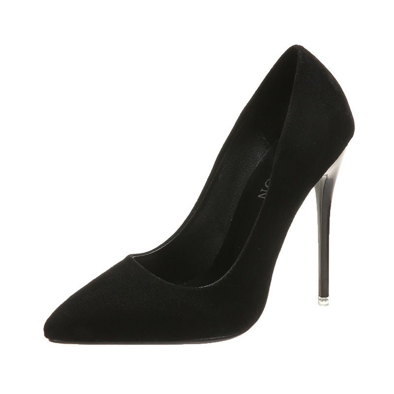 Damen nan spitze Stiletto-Pumps mit Samtoptik und gepolstertem Komfortfußbett Echo Archiv