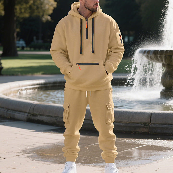Herren Sportliches Hoodie- und Jogginganzug-Set Echoarchiv