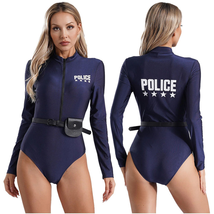 Damen Polizei-Kostüm mit figurbetontem Schnitt und praktischen Zubehör Echo Archiv