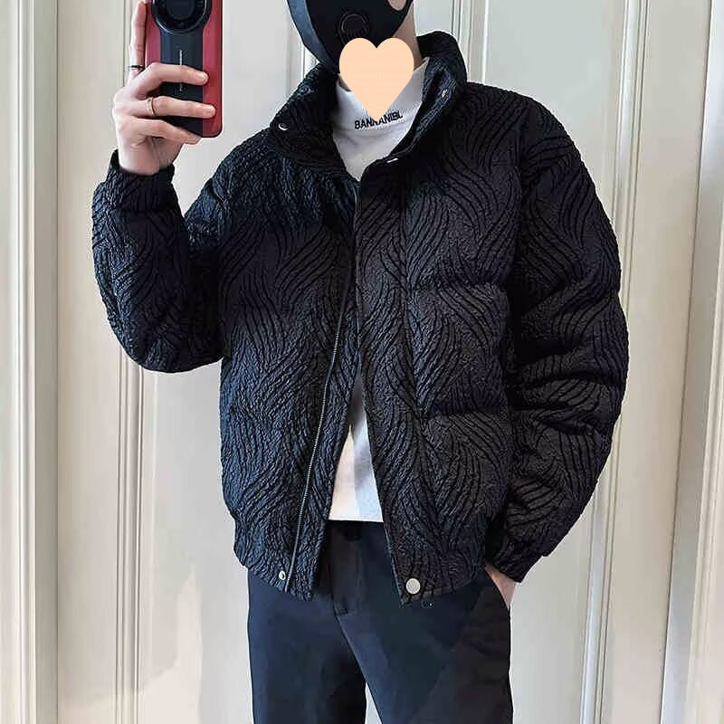Herren Modische Steppjacke mit Wellenmuster Echo Archiv