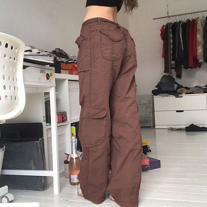 Damen Cargo-Hose mit seitlichen Taschen und verstellbarem Bund Echo Archiv