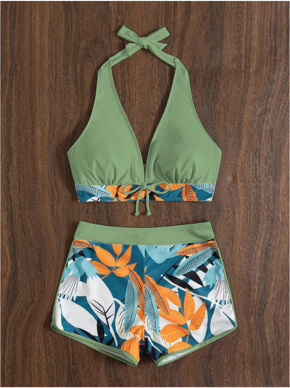 Damen Bikini-Set mit floralem Muster und herausnehmbarem Push-Up-BH Echo Archiv