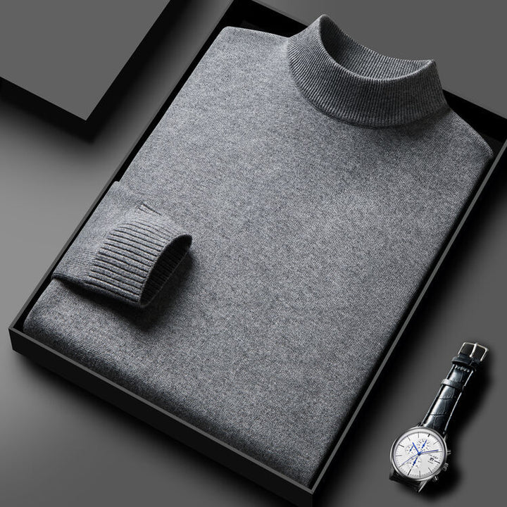 Herren eleganter Pullover mit hochgeschlossenem Kragen Echoarchiv