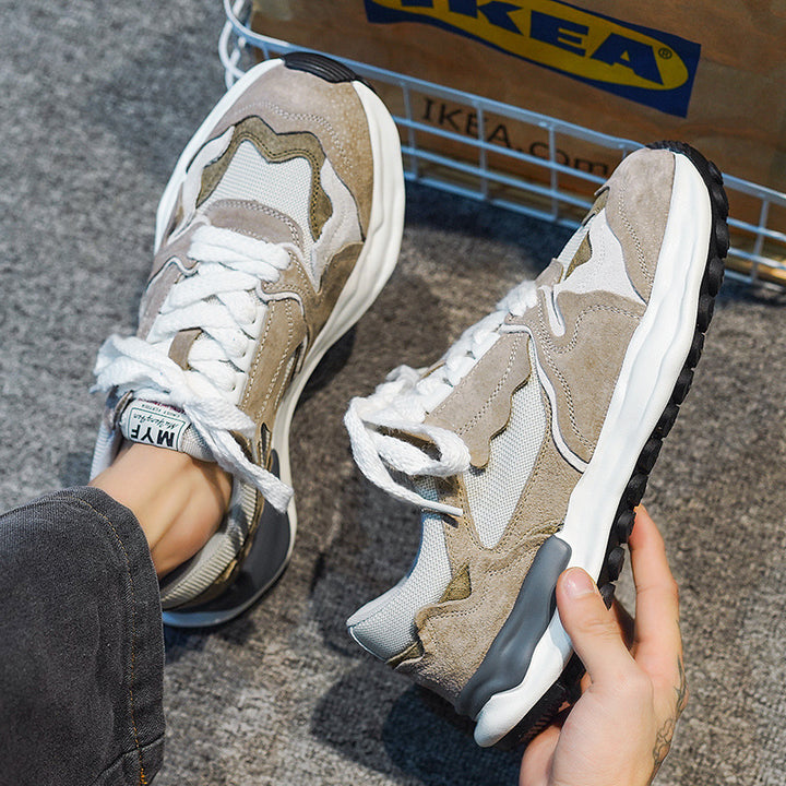 Herren retro-inspirierte Komfort-Sneaker mit Wildleder- und Mesh-Mix, gedämpfter Wellenlaufsohle und gepolstertem Knöchelkragen – Norré