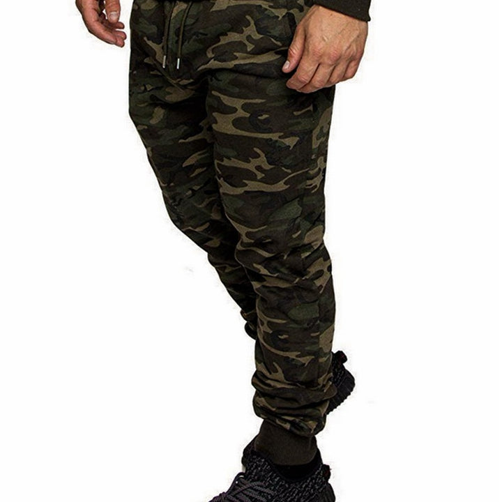Herren Tapered Sweatpants aus Baumwollmix mit elastischem Bund, Tunnelzug und gerippten Bündchen Echo Archiv