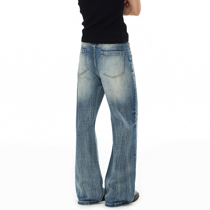 Herren Weitgeschnittene Schlagjeans im Vintage‑Flair mit tiefer Bundlinie und natürlichen Fade-Details Echo Archiv