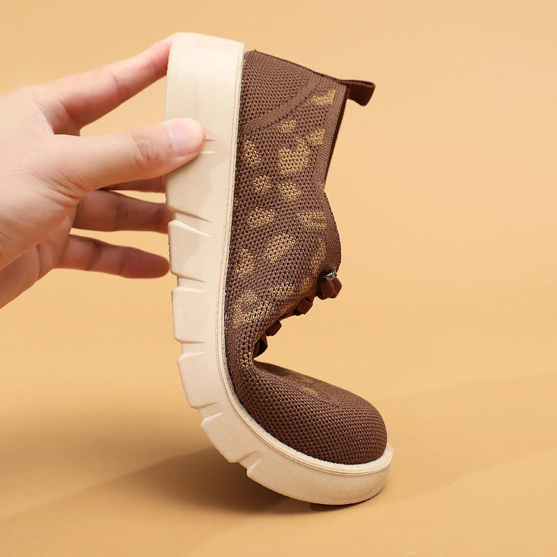 Damen Atmungsaktive Sneaker mit modischem Leopardenmuster Echo Archiv