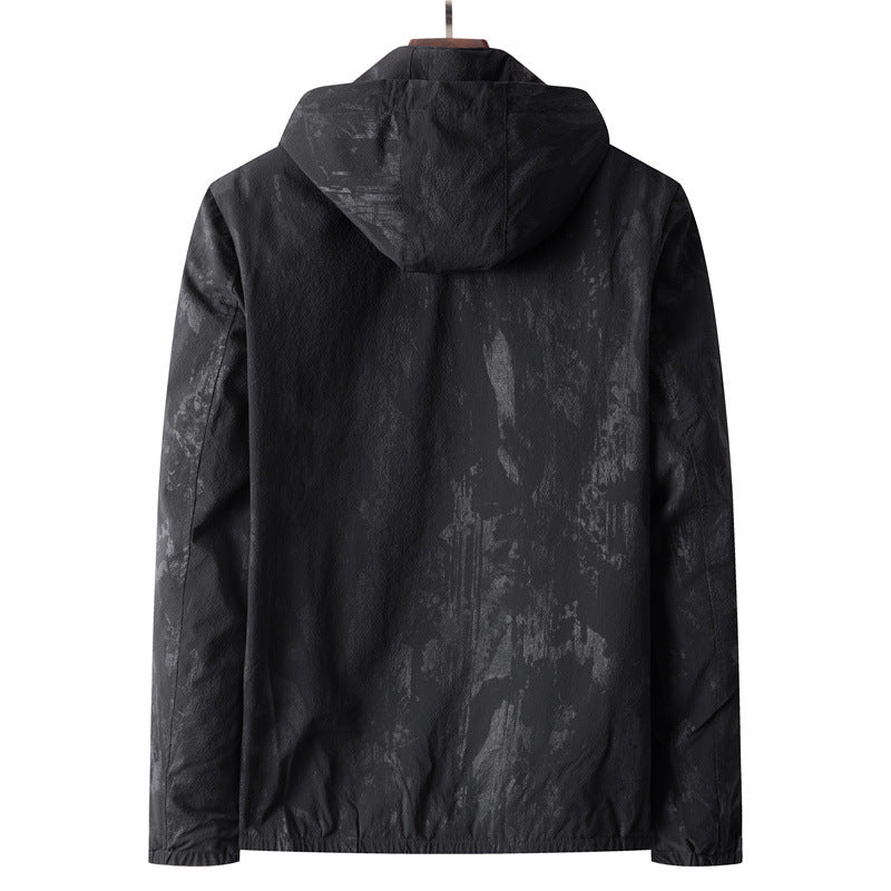 Herren Leichte Softshell-Übergangsjacke mit Kapuze, wasserabweisender Beschichtung und reflektierenden Reißverschlusstaschen Echo Archiv