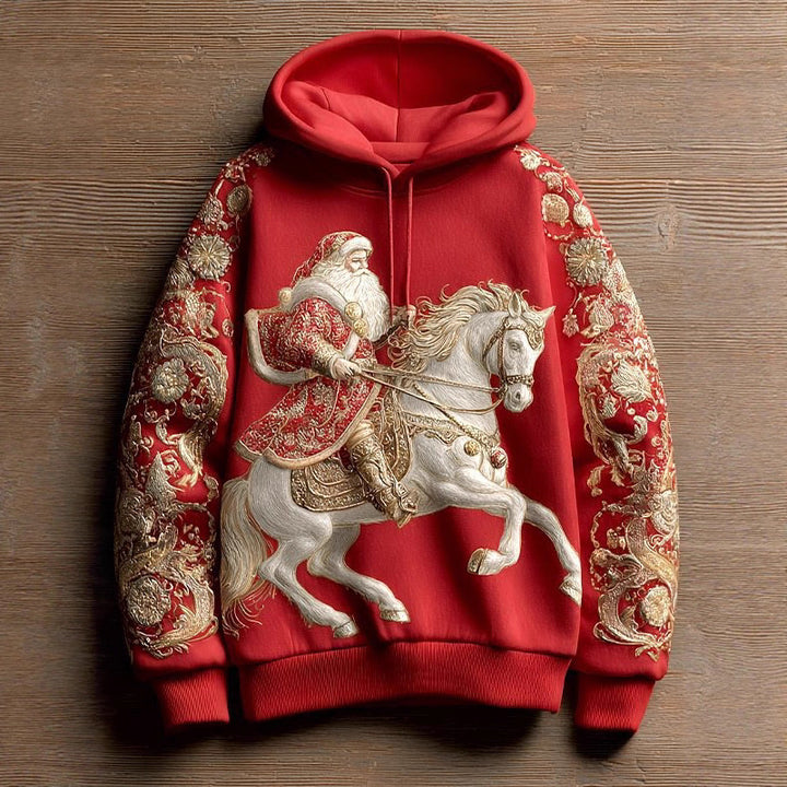 Damen Kreativer Kapuzenpullover mit Skelett- und Weihnachtsmotiv Echoarchiv