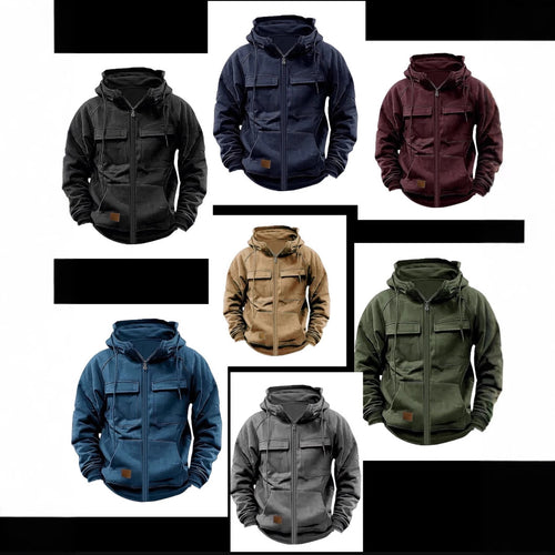 Herren Kapuzenjacke mit praktischen Taschen und robustem Design Echoarchiv
