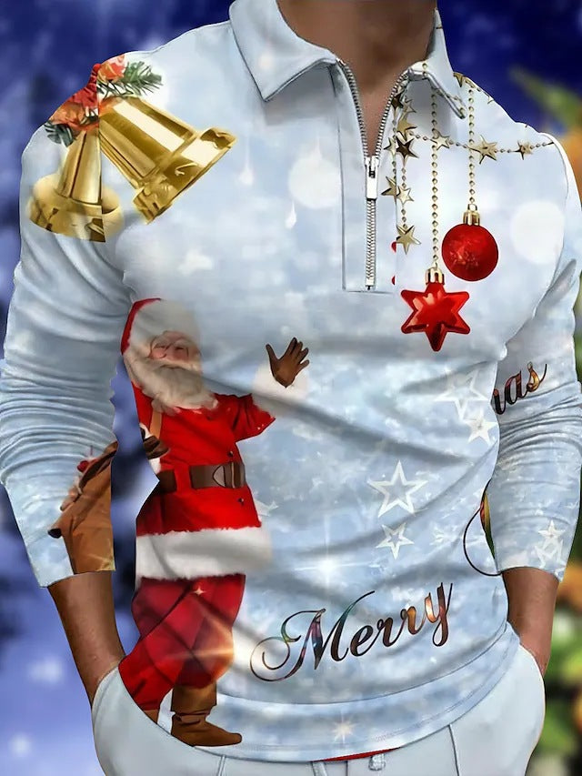 Herren Langarm-Pullover mit festlichem Weihnachtsdesign Echoarchiv