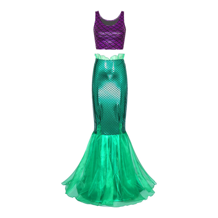 Damen Meerjungfrau-Kleid mit schimmerndem Oberteil und voluminösem Tüllrock Echo Archiv
