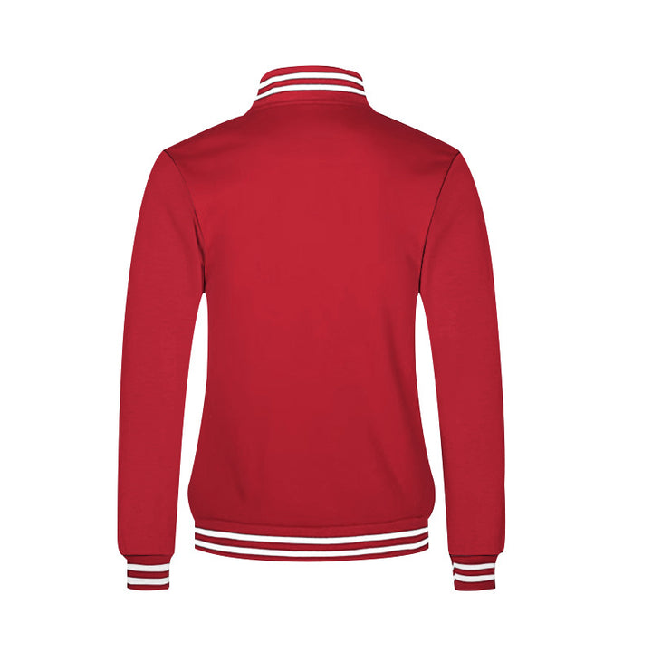 Herren sportliche Collegejacke im Vintage-Stil mit breitem Kragen und Druckknopfverschluss Echoarchiv