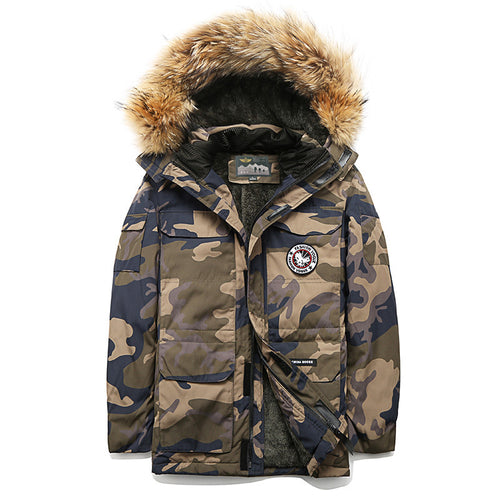 Herren Winterparka mit Kapuze und Kunstfellbesatz, isolierende Thermofütterung & Mehrfachtaschen Echo Archiv