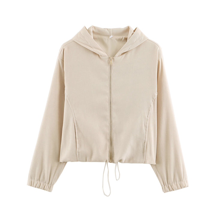 Damen Jersey‑Zweiteiler mit kurzer Kapuzenjacke, Kordelzug und gerader Komforthose Echo Archiv