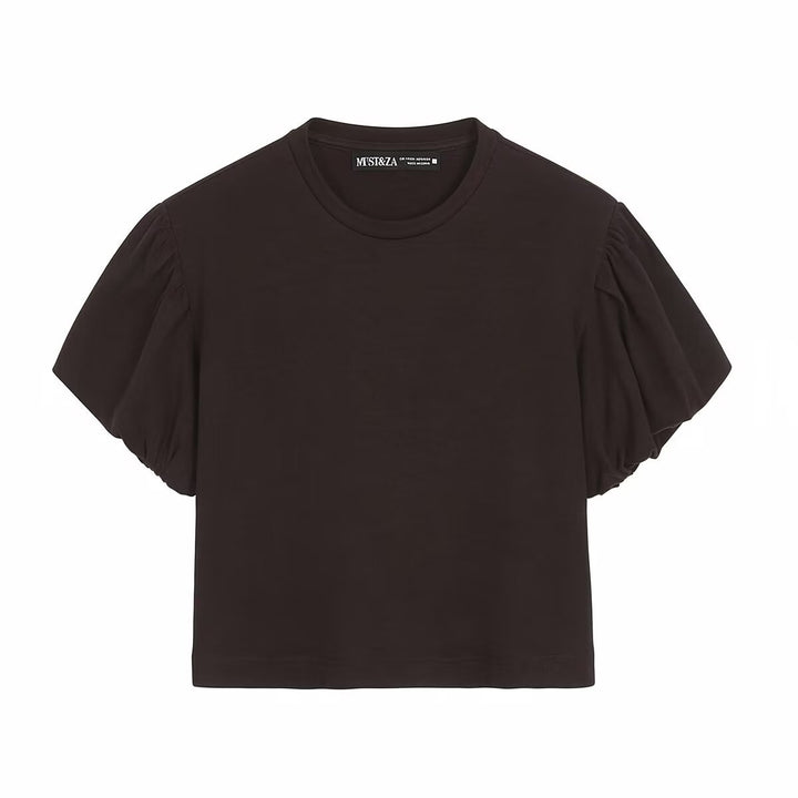Damen modisches Crop-Top mit voluminösen Puffärmeln Echo Archiv