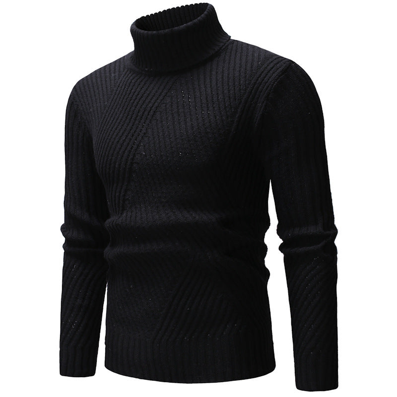 Herren Modischer Rollkragenpullover mit strukturiertem Design Echoarchiv