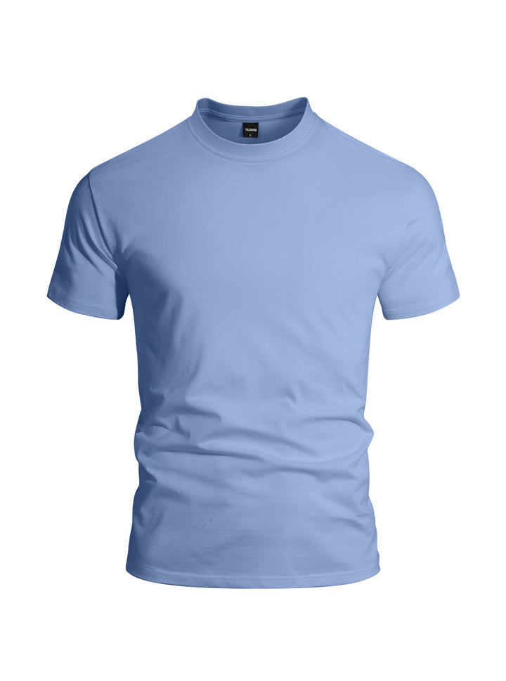 Herren nan eng anliegendes Rundhals-Basicshirt aus Singlejersey mit verstärktem Nackenband Echo Archiv