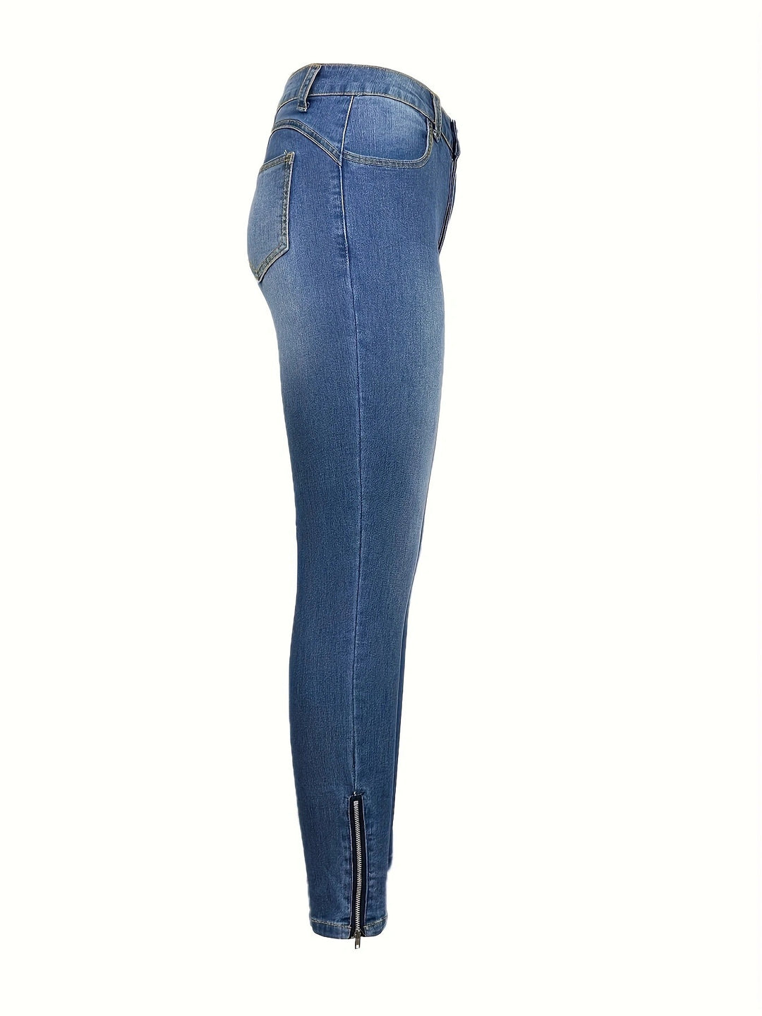 Damen Hochtaillierte Stretch-Cargo-Jeggings mit schmaler Passform und seitlicher Cargotasche Echo Archiv