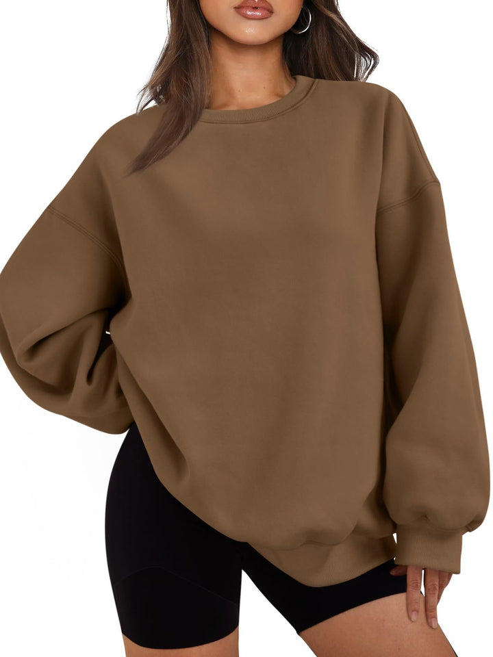 Damen nan Boxy-Crewneck-Sweat mit extraweiter Passform, Raglanärmeln und weichem Fleece-Innenfutter Echo Archiv
