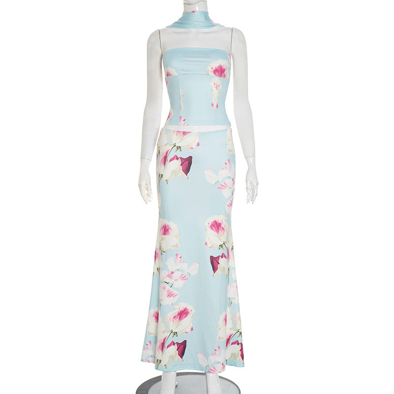 Damen Maxikleid mit figurformendem Stoff und eleganten Leopardenmuster Echo Archiv