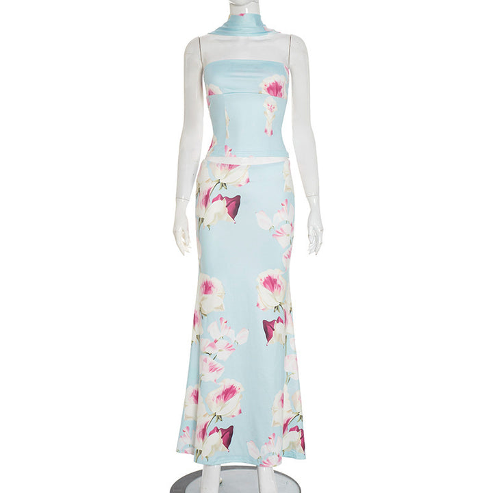 Damen Maxikleid mit figurformendem Stoff und eleganten Leopardenmuster Echo Archiv