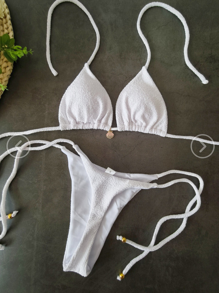 Damen Triangel-Bikini mit elastischen Banddetails Echo Archiv