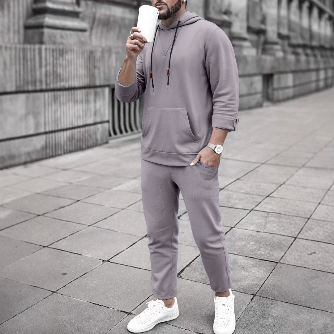 Herren Freizeit Hoodie und Jogginghose Set Echoarchiv