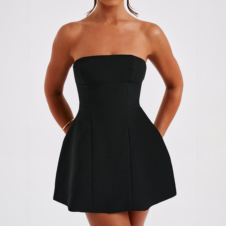 Damen schulterfreies Cocktailkleid mit elegantem Schnitt Echo Archiv
