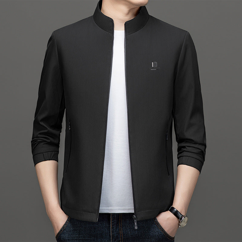 Herren Leichte Utility-Jacke mit hohem Kragen Echo Archiv