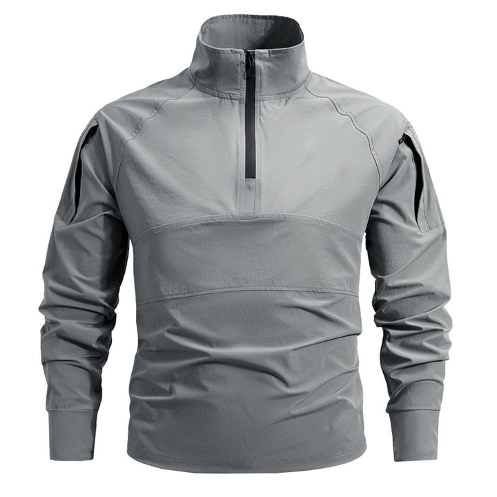 Herren nan taktischer Halfzip-Softshellpullover mit Ärmeltaschen und hohem Kragen Echo Archiv