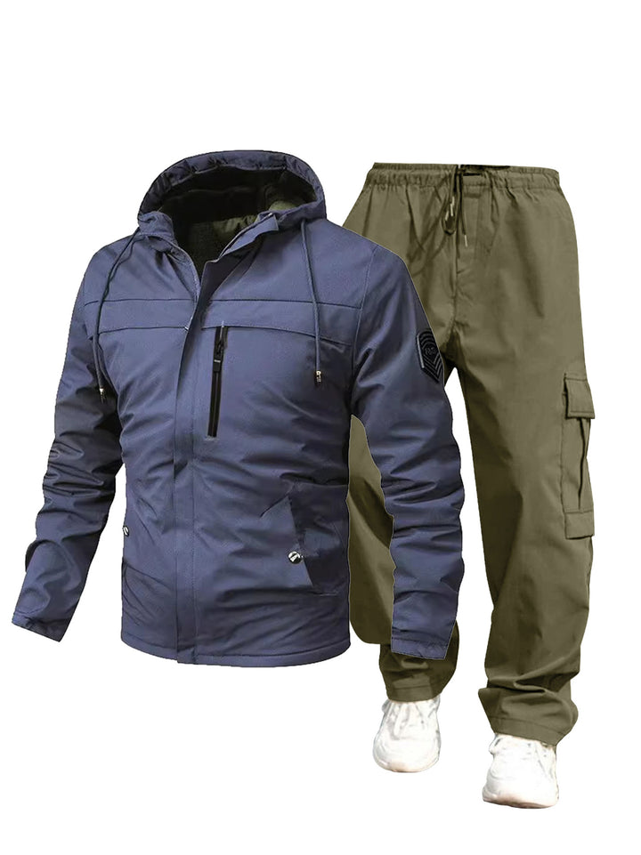 Herren Wetterfeste Outdoor-Jacke und Cargo-Hose Echo Archiv