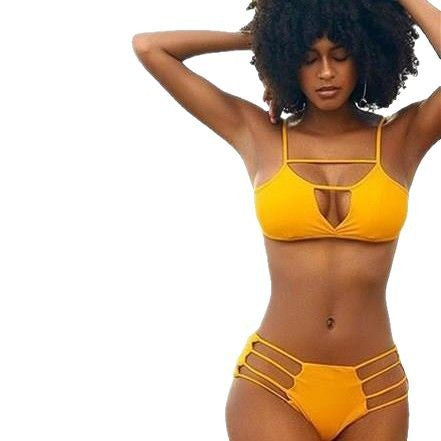 Damen Designer-Bikini mit Cut-Outs und Riemen Echo Archiv