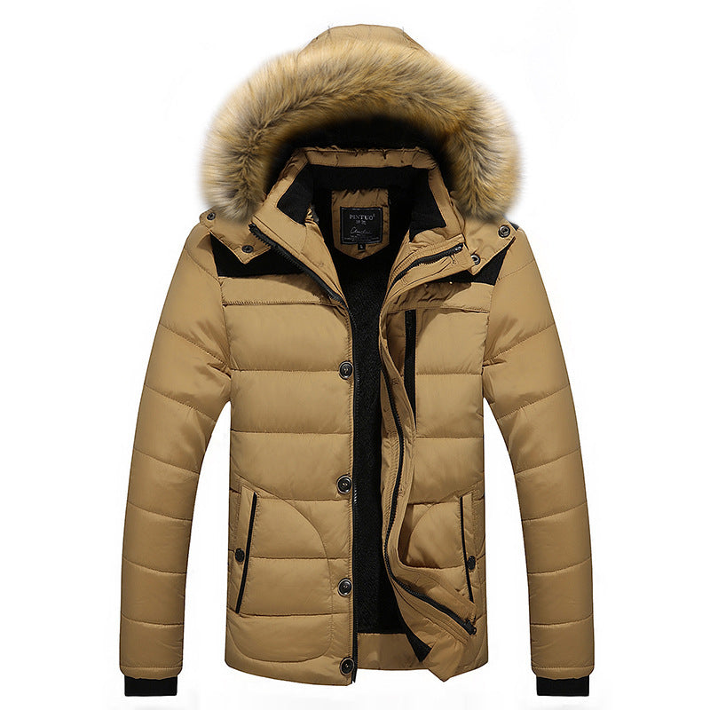 Herren wattierter Parka mit abnehmbarer Kunstfellkapuze und Thermofutter Echo Archiv