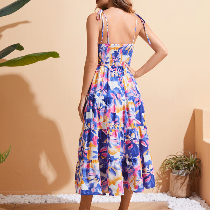 Damen Maxikleid mit Rüschen und verspieltem Schnitt Echo Archiv