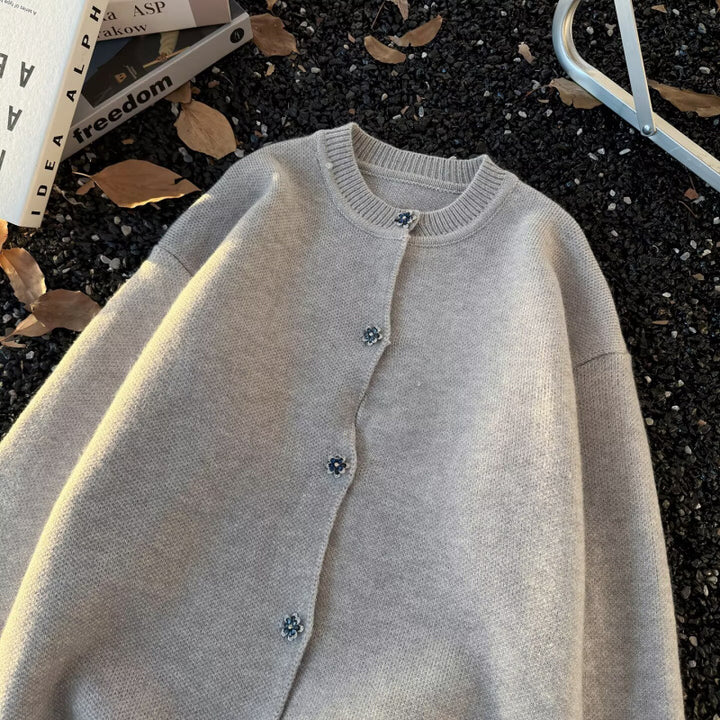 Unisex Kuscheliger melierter Feinstrick-Pullover mit Raglanärmeln und geripptem Rundhals Echoarchiv