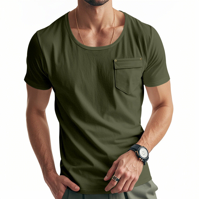 Herren Atmungsaktives T-Shirt mit praktischem Brusttasche Echoarchiv