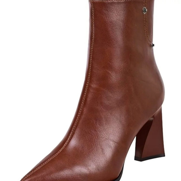 Damen Elegante Stiefeletten mit spitzem Fuß und Reißverschluss Echo Archiv